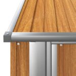 Abri de jardin 180,5x97x209,5 cm acier galvanisé aspect bois – Image 3