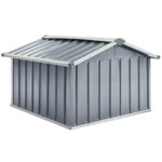 Abri pour robot de jardin 92x97x63 cm Acier galvanisé Gris – Image 3