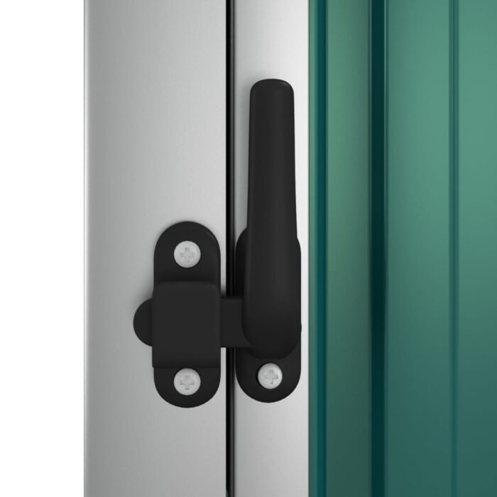 Abri à outils de jardin vert 88x89x161 cm acier galvanisé – Image 5