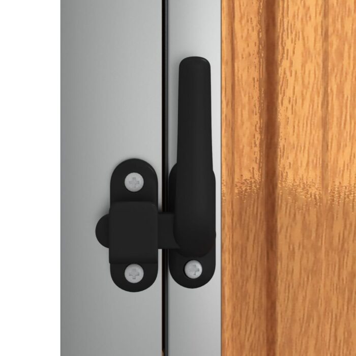 Abri à outils de jardin marron 88x89x161 cm acier galvanisé – Image 4