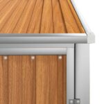 Abri à outils de jardin marron 88x89x161 cm acier galvanisé – Image 5