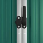 Abri à outils de jardin vert 161x89x161 cm acier galvanisé – Image 4