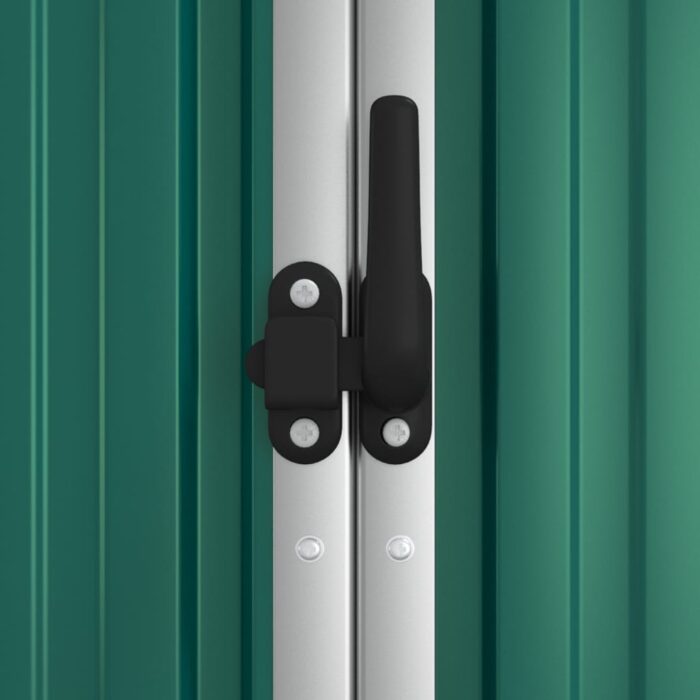 Abri à outils de jardin vert 161x89x161 cm acier galvanisé – Image 4