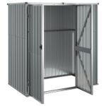 Abri à outils de jardin Gris 161x89x161 cm Acier galvanisé – Image 2
