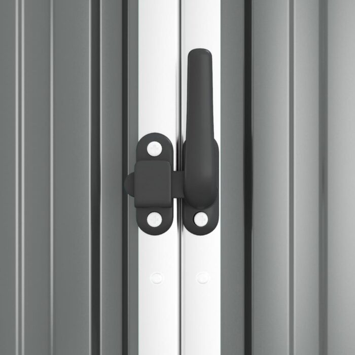 Abri à outils de jardin Gris 161x89x161 cm Acier galvanisé – Image 4
