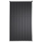 Abri à outils de jardin anthracite 161x89x161cm acier galvanisé – Image 3