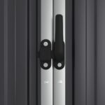 Abri à outils de jardin anthracite 161x89x161cm acier galvanisé – Image 4