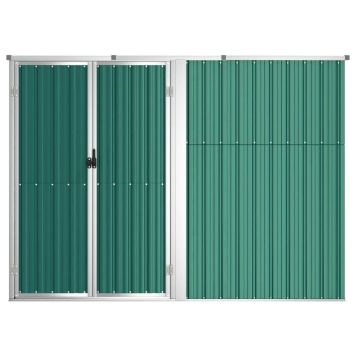 Abri à outils de jardin Vert 225x89x161 cm Acier galvanisé – Image 2