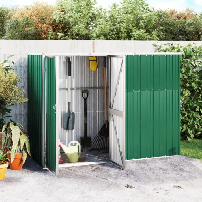 Abri à outils de jardin Vert 225x89x161 cm Acier galvanisé – Image 1