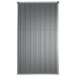 Abri à outils de jardin Gris 225x89x161 cm Acier galvanisé – Image 3
