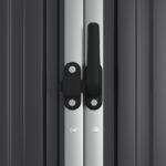 Abri à outils de jardin anthracite 225x89x161cm acier galvanisé – Image 4