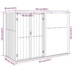 Abri à outils de jardin marron 225x89x161 cm acier galvanisé – Image 5