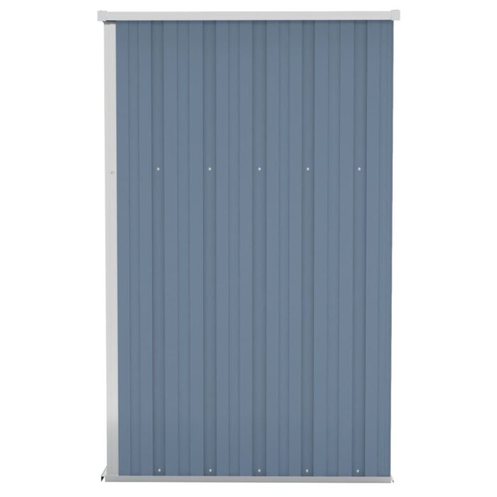 Remise de jardin murale Gris 118x100x178 cm Acier galvanisé – Image 2