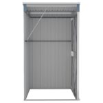 Remise de jardin murale Gris 118x100x178 cm Acier galvanisé – Image 3