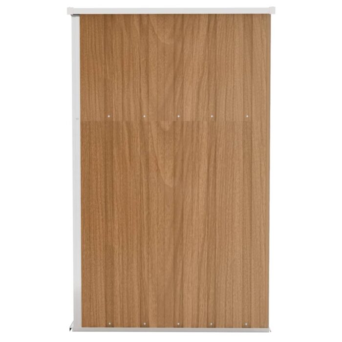 Remise de jardin murale Marron 118x100x178 cm Acier galvanisé – Image 2