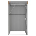 Remise de jardin murale Marron 118x100x178 cm Acier galvanisé – Image 3