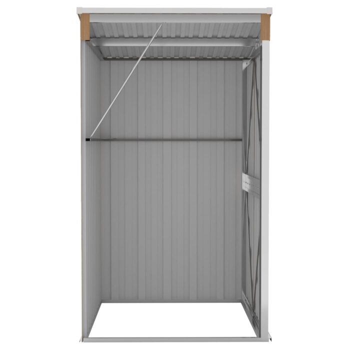 Remise de jardin murale Marron 118x100x178 cm Acier galvanisé – Image 3