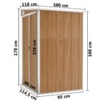 Remise de jardin murale Marron 118x100x178 cm Acier galvanisé – Image 5