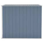 Abri de jardin mural Gris 118x194x178 cm Acier galvanisé – Image 2