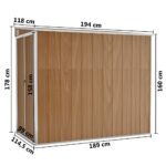 Abri de jardin mural Marron 118x194x178 cm Acier galvanisé – Image 5