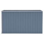 Abri de jardin mural Gris 118x288x178 cm Acier galvanisé – Image 2