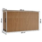 Abri de jardin mural Marron 118x288x178 cm Acier galvanisé – Image 5
