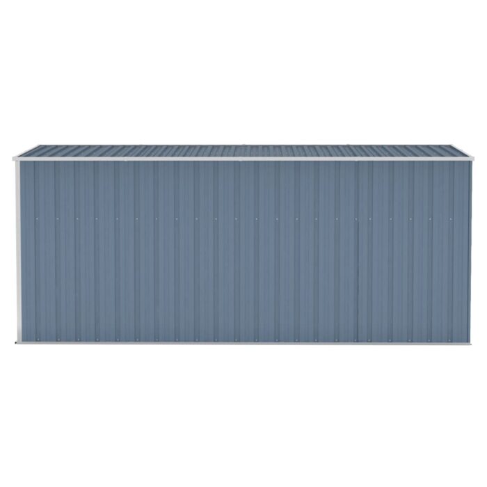 Abri de jardin mural Gris 118x382x178 cm Acier galvanisé – Image 2