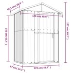 Abri de jardin Vert 126x97,5x177 cm Acier galvanisé – Image 5