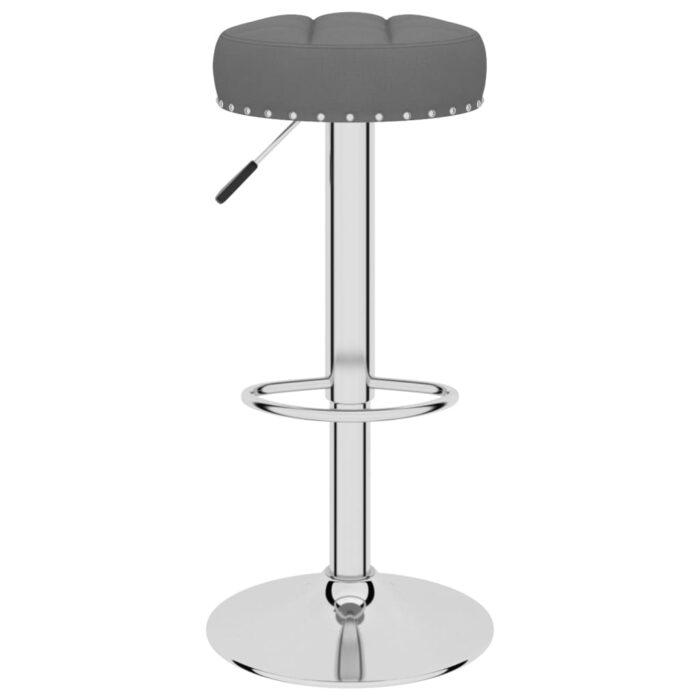 Tabourets de bar lot de 2 gris foncé tissu – Image 2