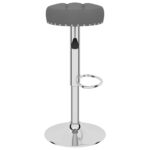 Tabourets de bar lot de 2 gris foncé tissu – Image 3