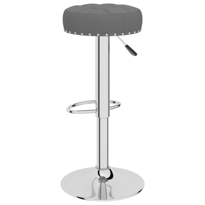 Tabourets de bar lot de 2 gris foncé tissu – Image 4