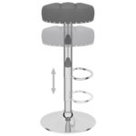 Tabourets de bar lot de 2 gris foncé tissu – Image 5