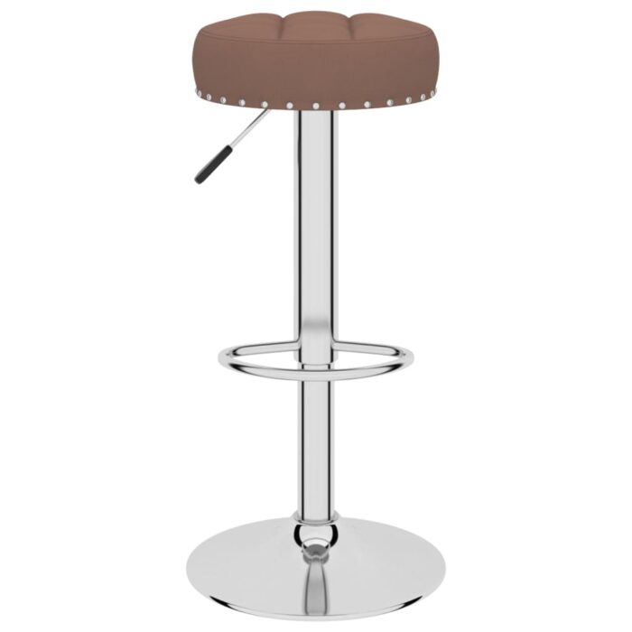 Tabourets de bar lot de 2 marron tissu – Image 2