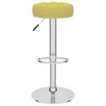 Tabourets de bar lot de 2 vert tissu – Image 2