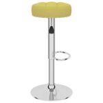 Tabourets de bar lot de 2 vert tissu – Image 3