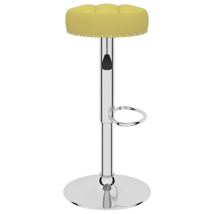 Tabourets de bar lot de 2 vert tissu – Image 3
