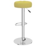 Tabourets de bar lot de 2 vert tissu – Image 4