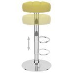 Tabourets de bar lot de 2 vert tissu – Image 5