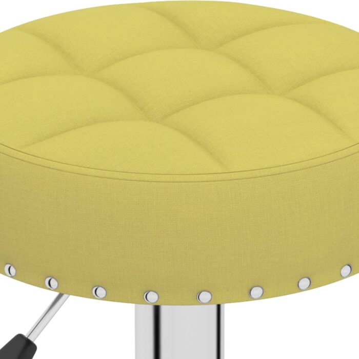 Tabourets de bar lot de 2 vert tissu – Image 6