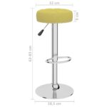 Tabourets de bar lot de 2 vert tissu – Image 7