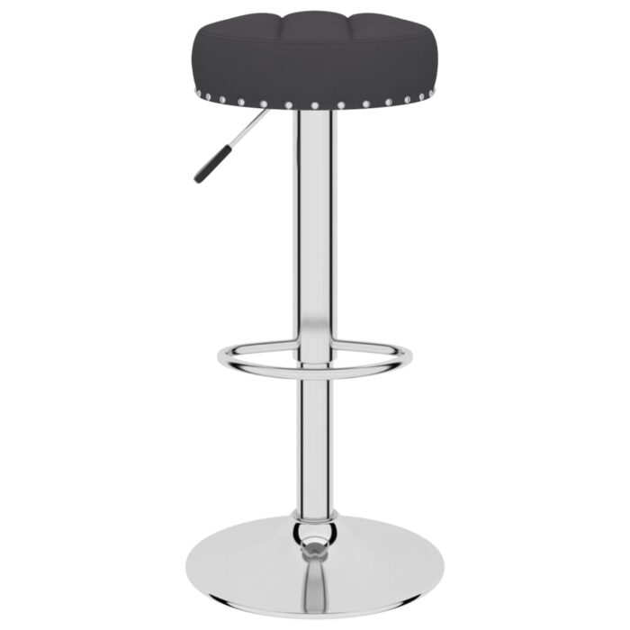 Tabourets de bar lot de 2 noir tissu – Image 2