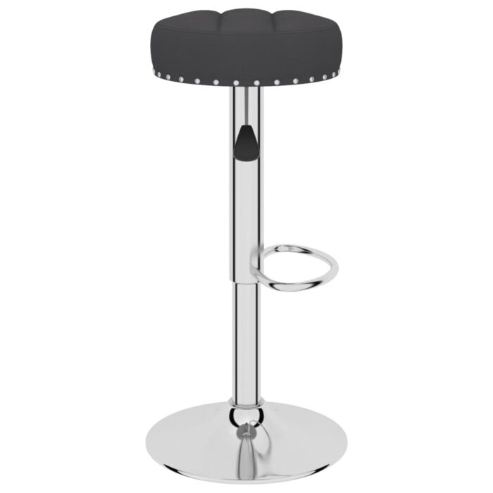 Tabourets de bar lot de 2 noir tissu – Image 3