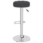 Tabourets de bar lot de 2 noir tissu – Image 4