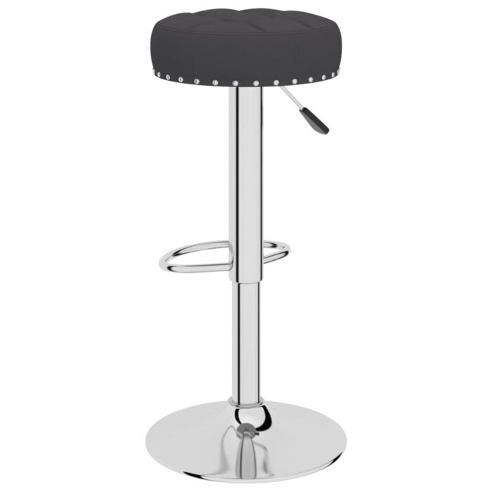 Tabourets de bar lot de 2 noir tissu – Image 4