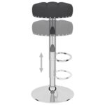 Tabourets de bar lot de 2 noir tissu – Image 5