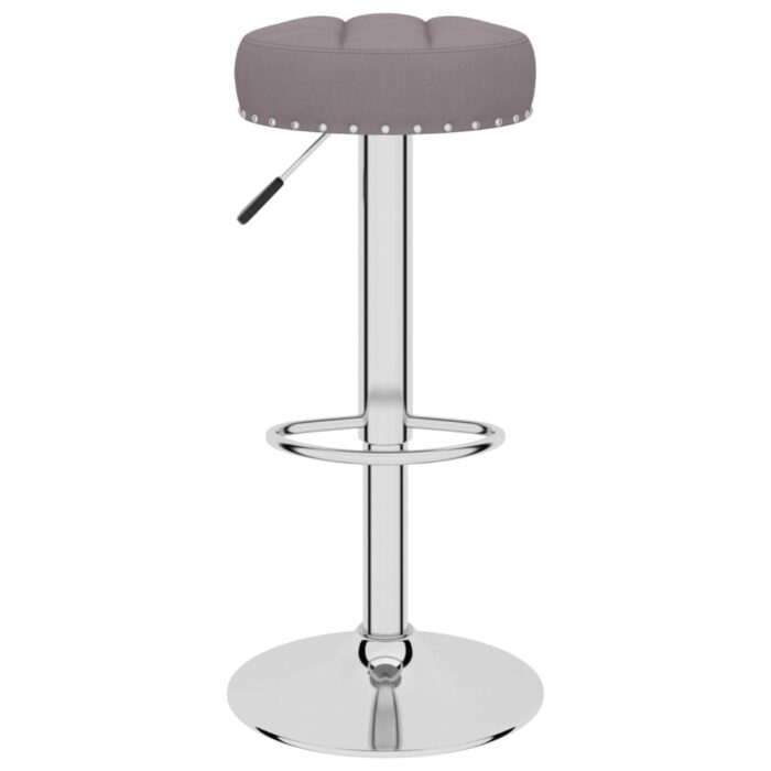 Tabourets de bar lot de 2 taupe tissu – Image 2