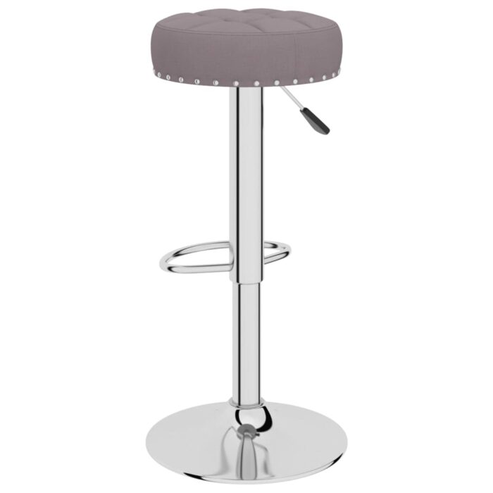 Tabourets de bar lot de 2 taupe tissu – Image 4
