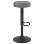 Tabourets de bar lot de 2 gris foncé velours – Image 3
