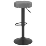 Tabourets de bar lot de 2 gris foncé velours – Image 4