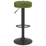 Tabourets de bar lot de 2 vert clair velours – Image 2